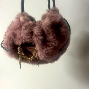ROBERTA GANDOLFI SMALL RABBIT FUR
CROSSBODY BAG